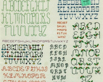 LA407 20 Backstitch Alphabets 1985