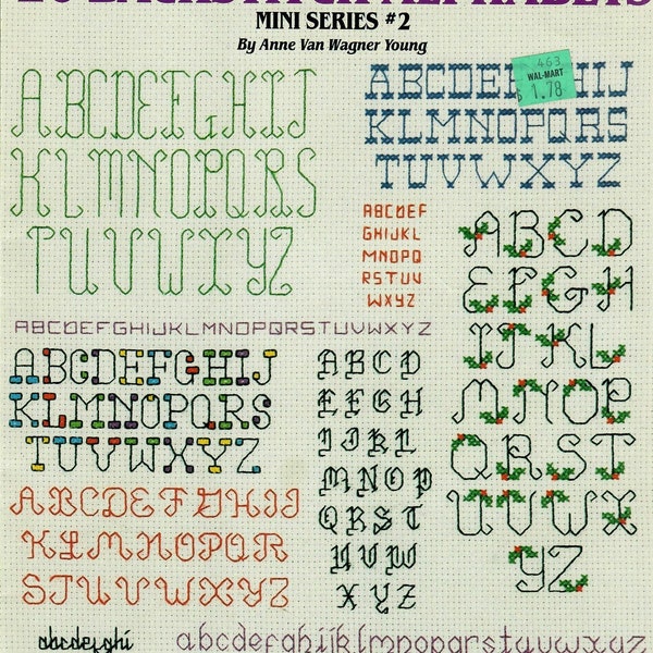 LA407 20 Backstitch Alphabets 1985