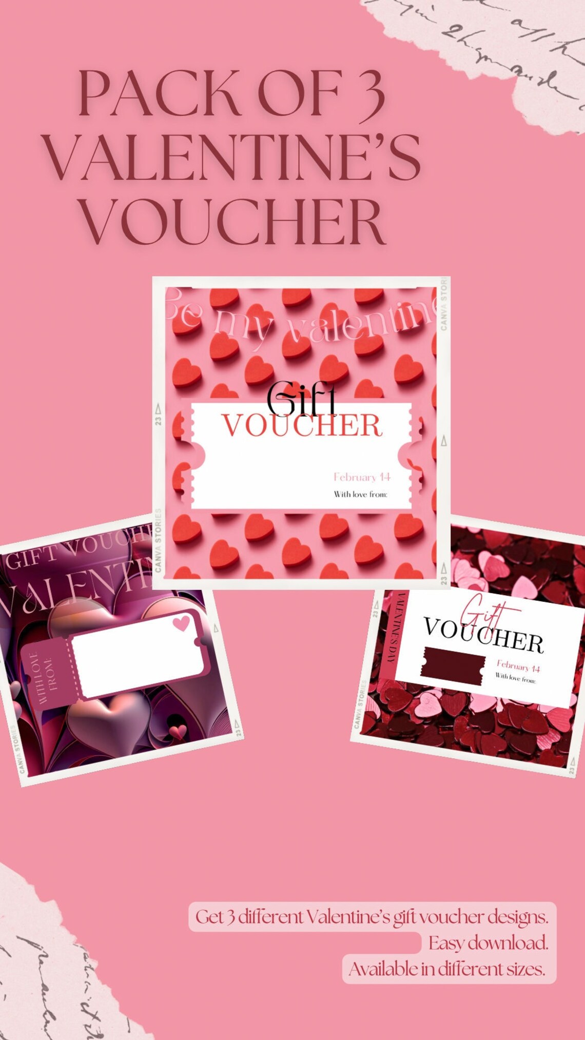 Valentines Gift Voucher - Etsy 