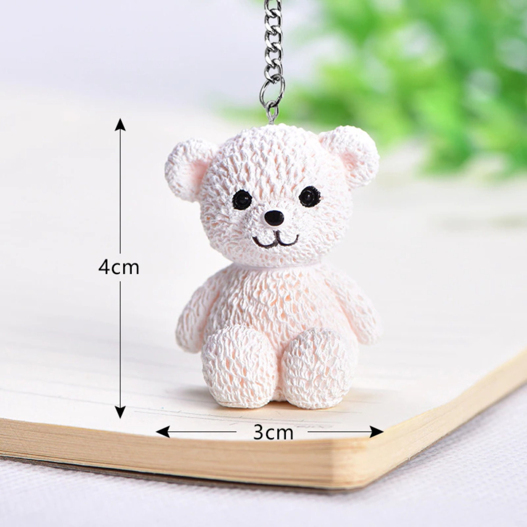 Cute Bear Keychain Teddy Bear Kawaii Keychain Made of - Etsy