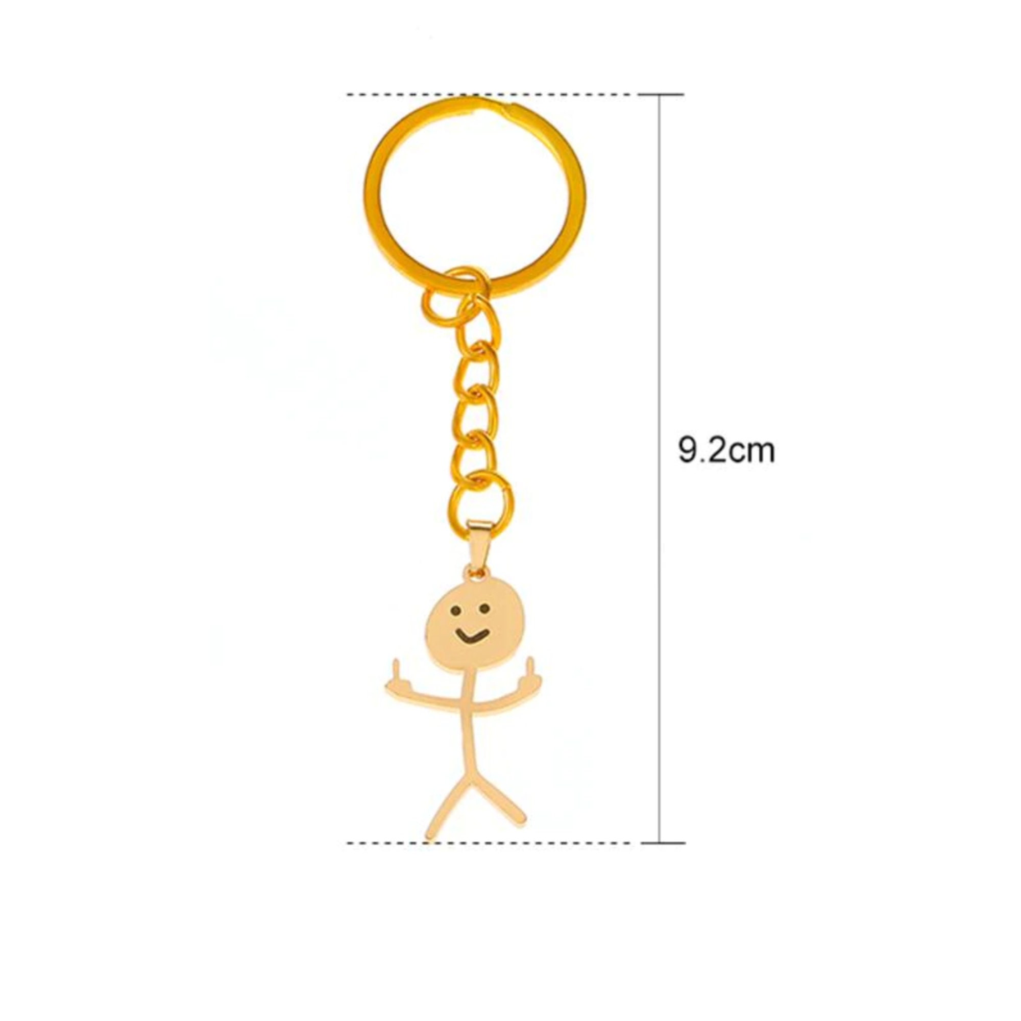 Middle Finger Stickman Keychain (Stainless Steel) – Custom Gifts By Taylor