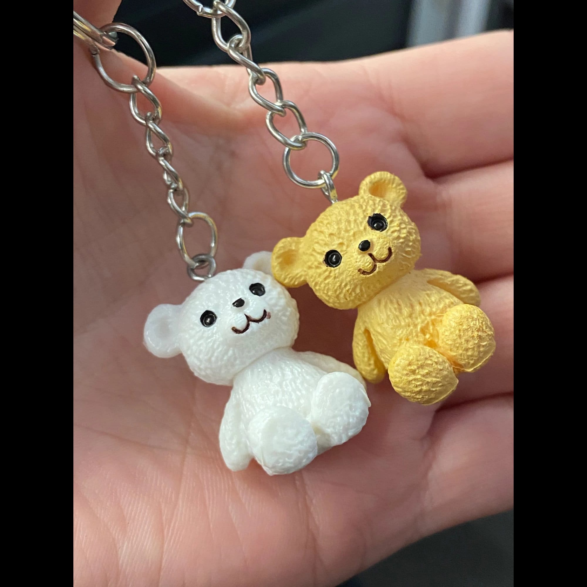 Cute Bear Keychain Teddy Bear Kawaii Keychain Made of - Etsy