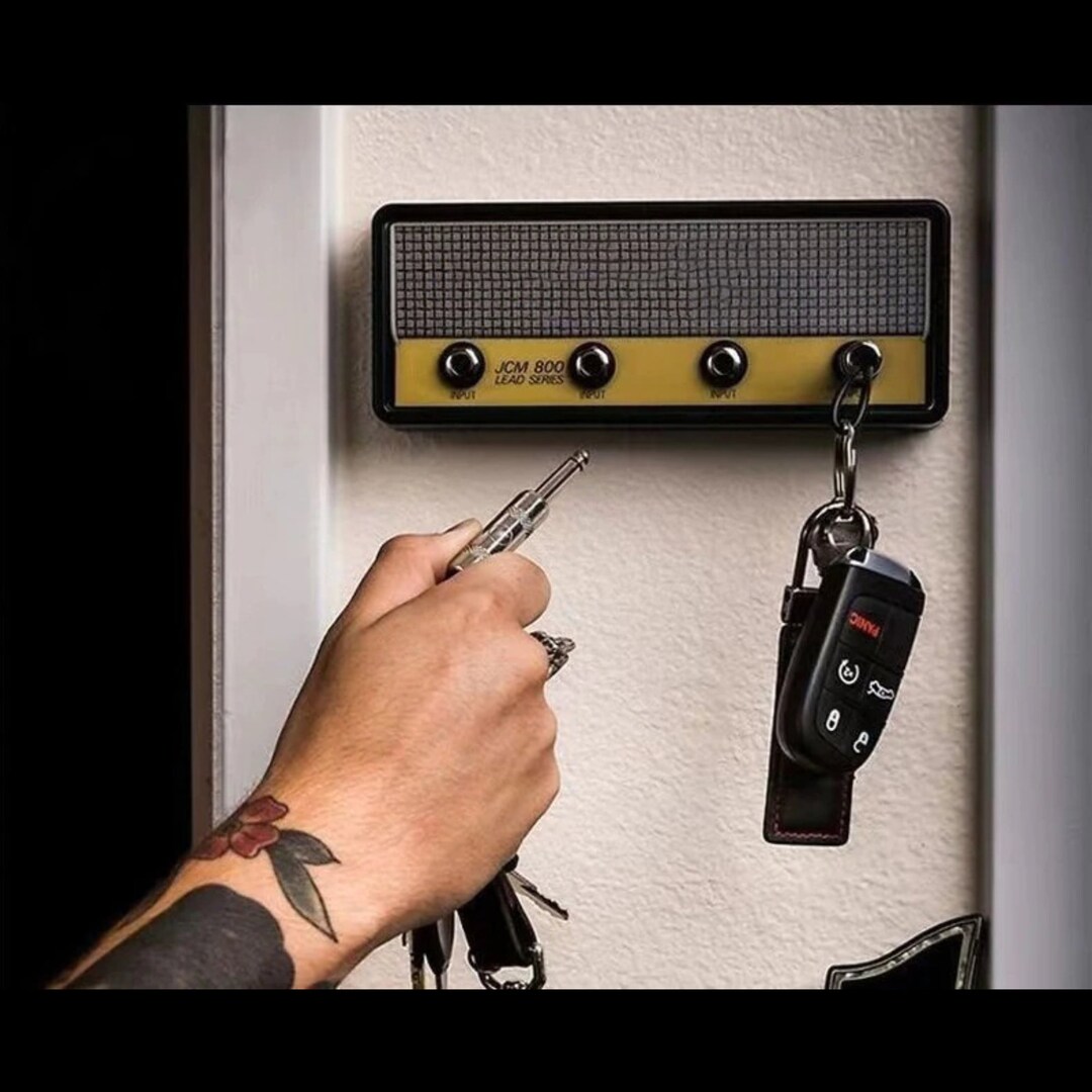 Vintage Amplifier Key Holder With Guitar Plug Key Chains Key Etsy