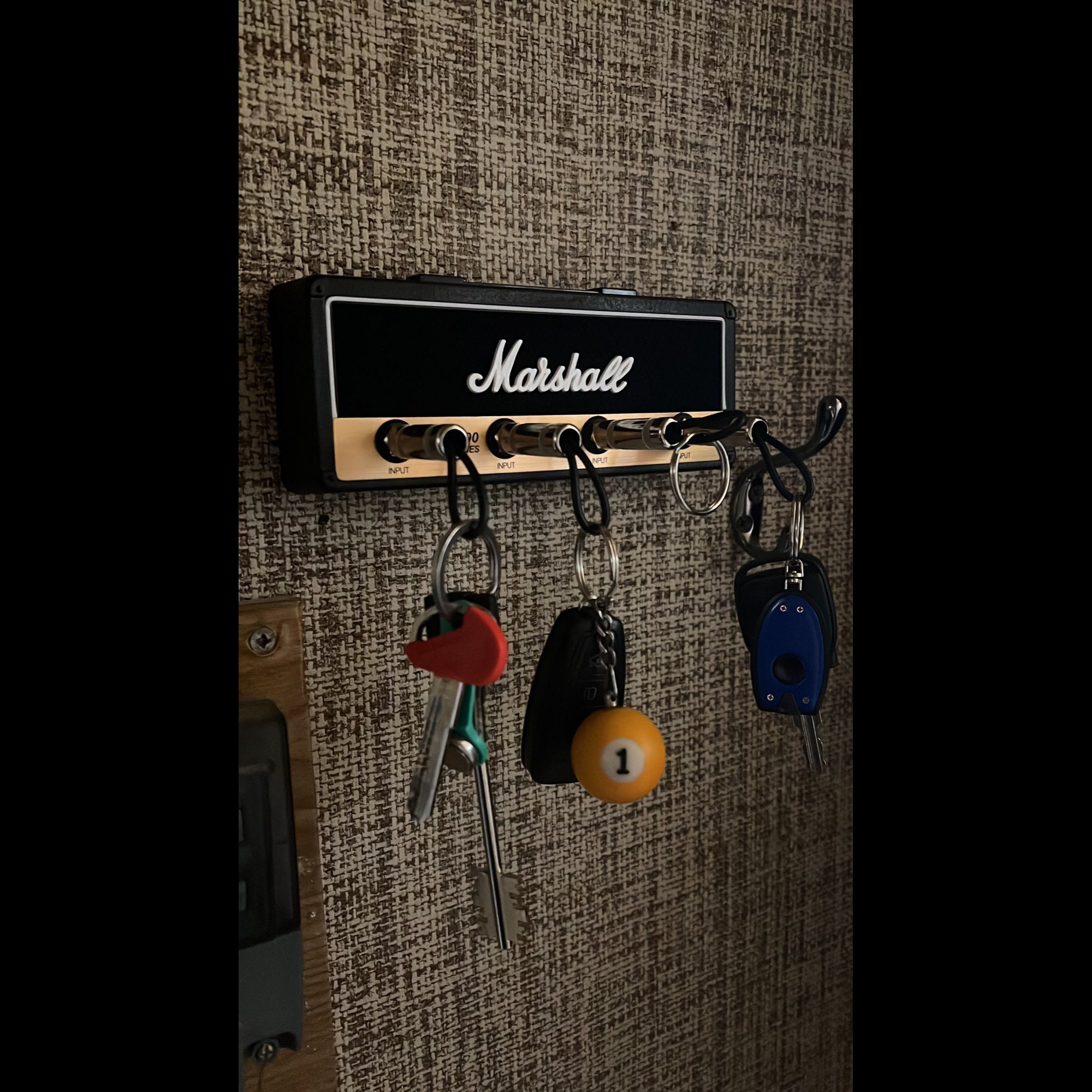 Vintage Amplifier Key Holder With Guitar Plug Key Chains Key Etsy