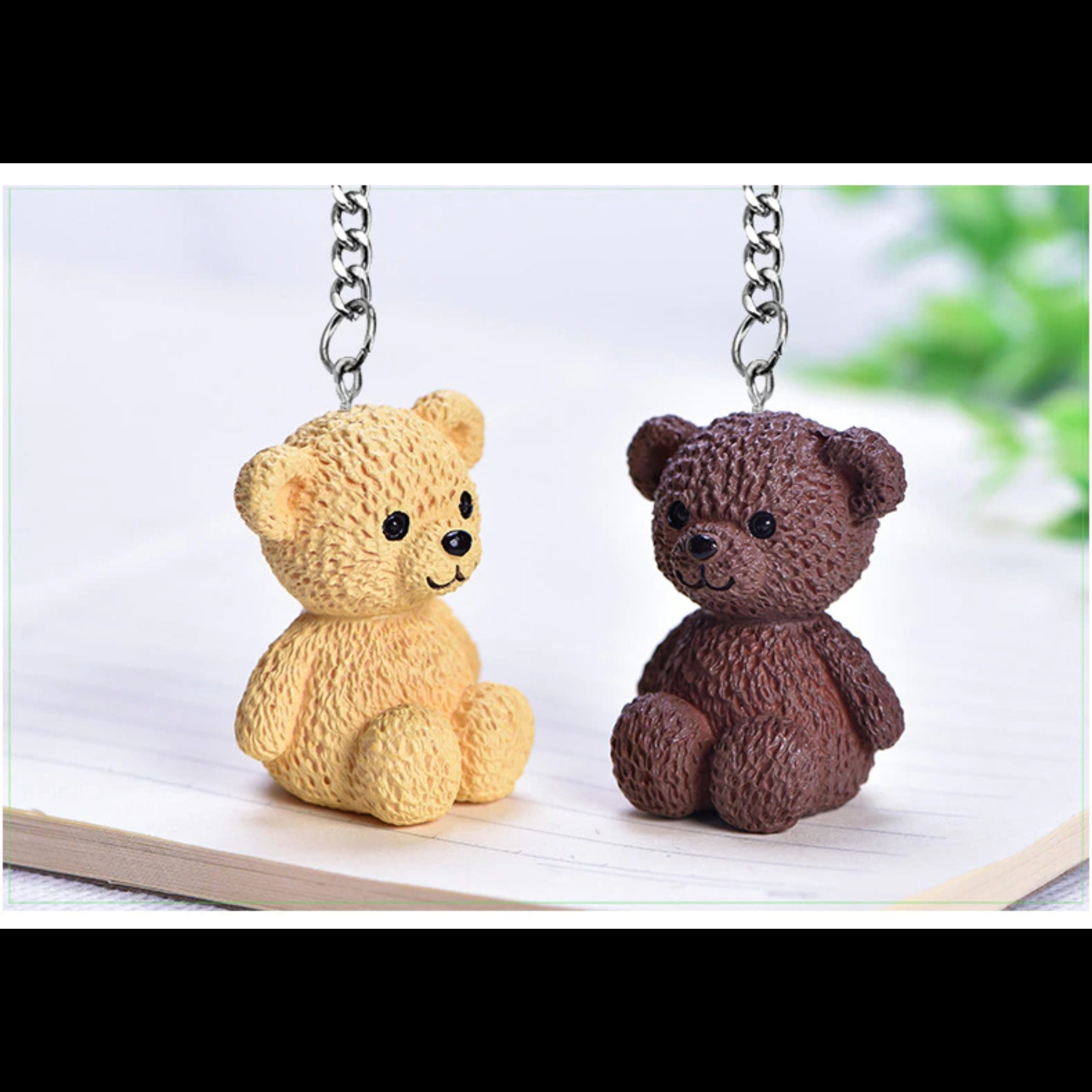 Cute Bear Keychain Teddy Bear Kawaii Keychain Made of - Etsy