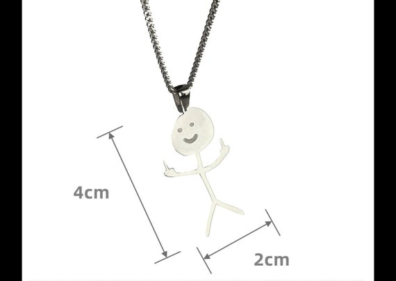 Amazon.co.jp: Funny Doodle Necklace, Smiley Middle Finger Necklace,  Matchstick Finger Pendant Men's and Women's, Funny Doodle Necklace Middle  Finger, Adjustable Smile Doll Pendant,Hand Gesture Pendant : おもちゃ