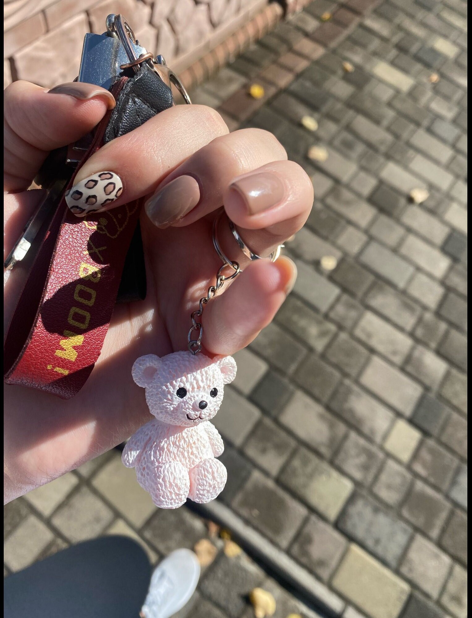 Cute Bear Keychain Teddy Bear Kawaii Keychain Made of - Etsy