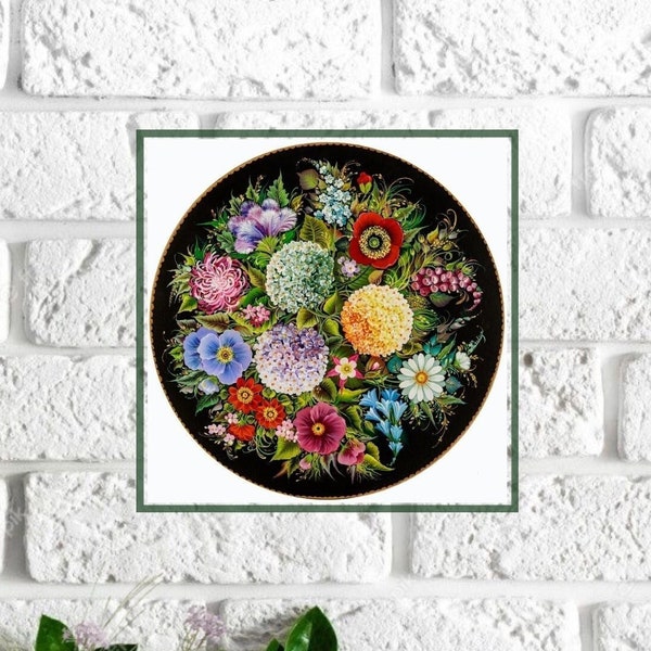 Floral printable art,Floral instant art Instant download,Ukrainian folk art Home décor Digital download Wall decoration Easter gift