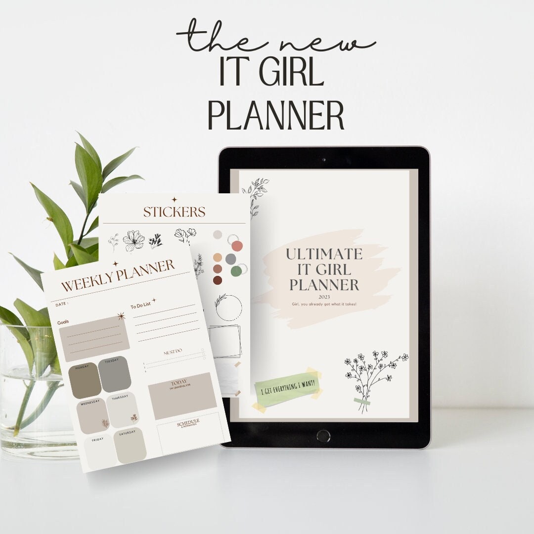 2023 THAT IT GIRL Aesthetic Digital Planner for Weekly Monthly Tracker ...