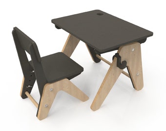 Kids Desk & Chair CNC Files – Adjustable Montessori Furniture (Digital Files)