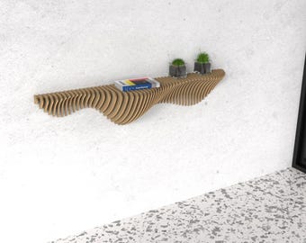 Modern Parametric Shelf - CNC Laser Cut Plans (svg, ai, dwg, dxf, pdf)