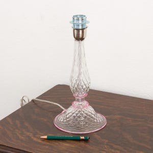 Murano-Tischlampen: Transparentes Glas mit rosa Akzenten (2er-Set) Bild 13