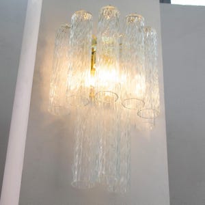 Decorative lamp - Murano Clear Glass Hand-blown Italy - Mazzega style Wall mounted lights image 11