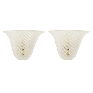 Murano Glass Wall Lamps: Bell-Shaped vintage modern Sconces - Set of 2