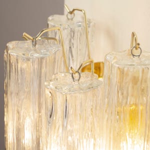 Paire d'appliques murales, Tronchi H35cm - Verre transparent soufflé à la main en Italie - Style moderne du milieu du siècle image 14