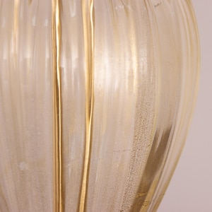 Lámparas de mesa Murano: Cristal transparente con pan de oro - Juego de dos imagen 8