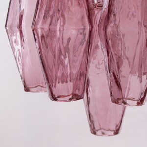 Pendant lighting Polyhedrons – Murano Amethyst Hand-blown Italy – Venini Style lamp image 11