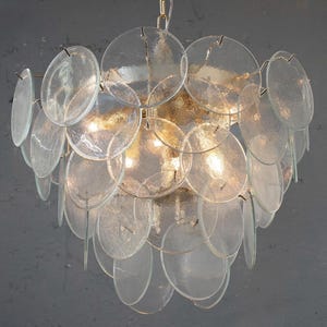 Kronleuchter – Murano Klarglas Mundgeblasen Italien – Dekorative Lampe