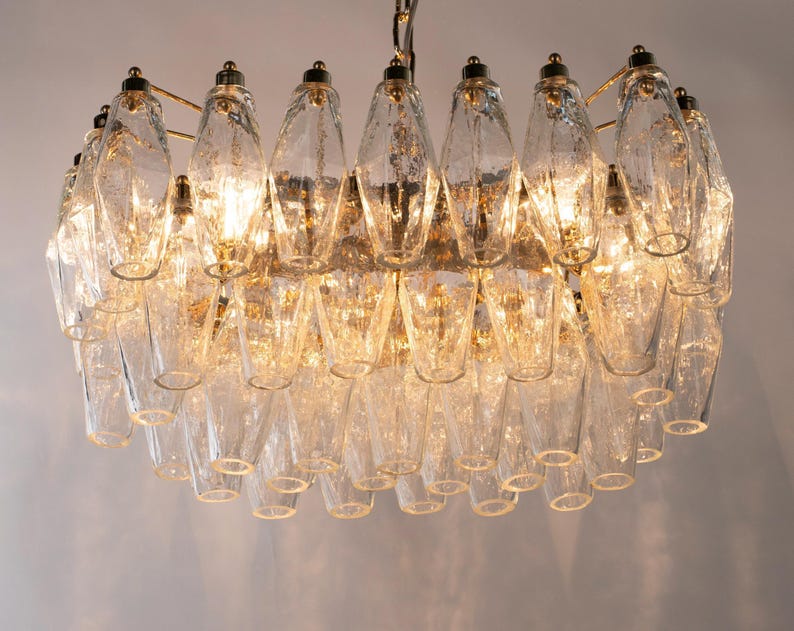 Modern chandelier Polyhedrons – Murano Glass Hand-blown Italy – Design lamp image 8