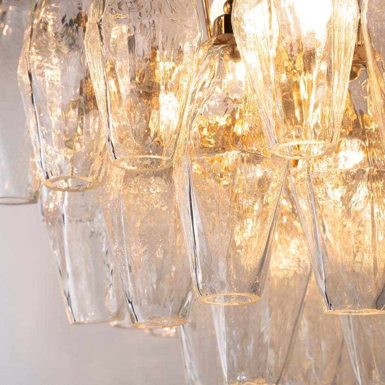 Modern chandelier Polyhedrons – Murano Glass Hand-blown Italy – Design lamp image 12