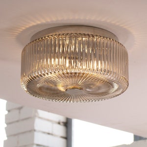 Ceiling light chandelier diameter Ø30 cm Murano glass gray color, modern design ceiling lamp