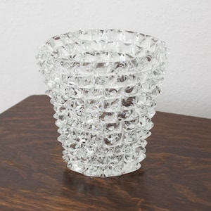 Unique piece Rostrato vase in authentic Murano glass, handmade Made in Italy Ercole Barovier height 20 cm image 1