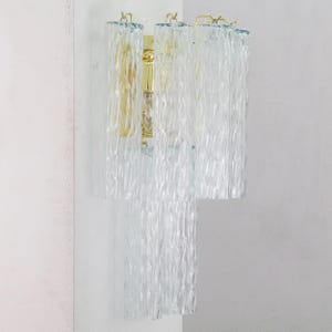 Decorative lamp - Murano Clear Glass Hand-blown Italy - Mazzega style Wall mounted lights image 9