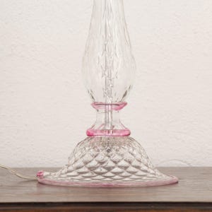 Murano-Tischlampen: Transparentes Glas mit rosa Akzenten (2er-Set) Bild 11