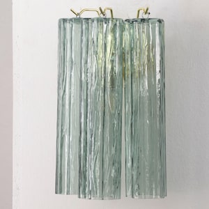 Murano Wall Lamp Tronchi - Rialto Green Glass Hand-blown Italy - Vintage style Modern lights
