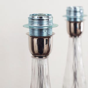 Murano-Tischlampen: Transparentes Glas mit rosa Akzenten (2er-Set) Bild 12