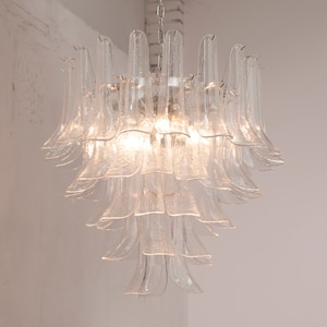 Petali suspension lamp Ø70 cm Made in Italy Murano glass, vintage style chandelier