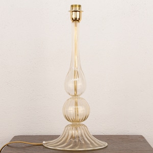 Murano glass table lamp with gold leaf, handmade Made in Italy Venetian lighting