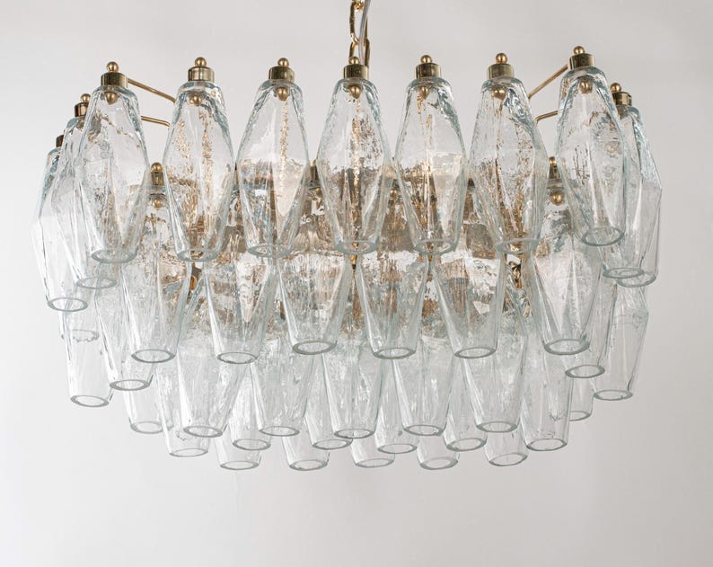 Modern chandelier Polyhedrons – Murano Glass Hand-blown Italy – Design lamp image 6
