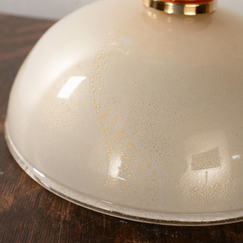 Glass Table Lamps: Murano Handmade Pair (Ivory, Pink, Gold Leaf) image 12