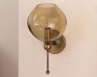 Murano Wandleuchte: Mundgeblasenes Glas Organic Sphere und Bronze (Handmade Italy)