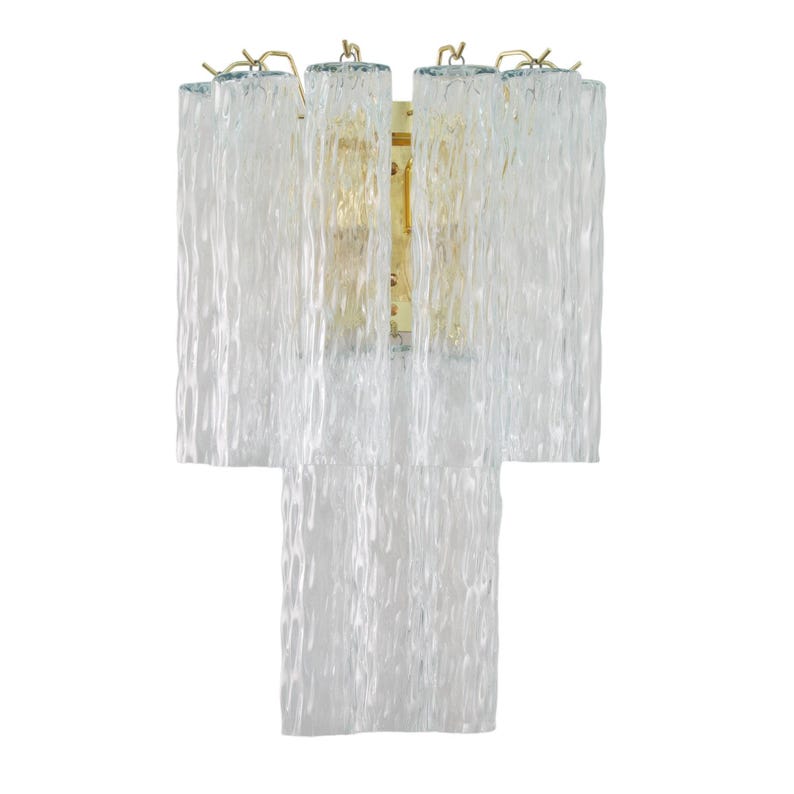 Decorative lamp - Murano Clear Glass Hand-blown Italy - Mazzega style Wall mounted lights image 15
