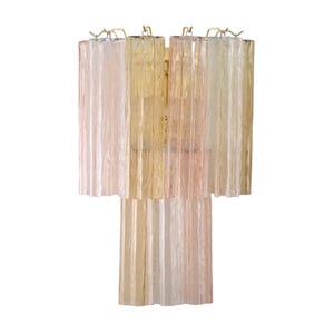 Italian wall light Murano Multicolor 2 tier - Mid-Century hi-end decorative lamp image 14