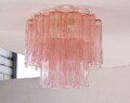 Murano Ceiling Light Ø35 cm - Pink Glass Hand-blown Italy - Customizable lamp