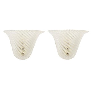 Appliques murales en verre de Murano : appliques murales modernes vintage en forme de cloche - Set de 2
