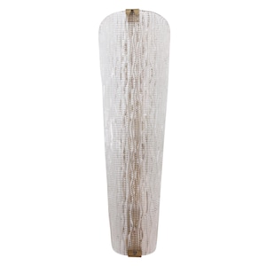 Wall sconce Murano glass handmade texture Made in Italy, 82 cm height, design lighting