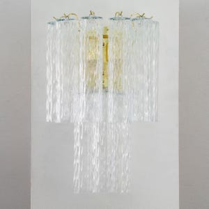 Decorative lamp - Murano Clear Glass Hand-blown Italy - Mazzega style Wall mounted lights image 8