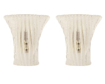 Set of 2 Murano glass wall lamp, Italian design wall sconce