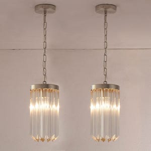 Murano Glass Chandeliers: Vintage Italian Lighting (Set of 2, 1980s)