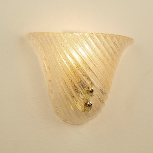 Murano Glass Wall Lamp: Bell-Shaped Sculptural Sconces handmade in Italy
