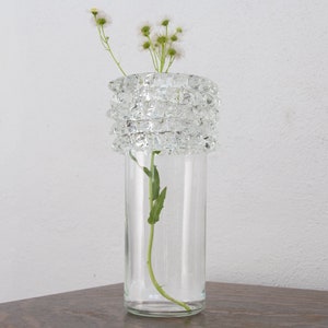 Rostrato Murano glass vase blown crystal color artistic workmanship, entirely handmade Made in Italy