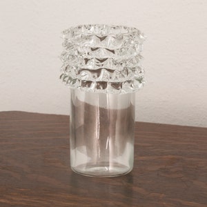 Rostrato Murano glass vase blown crystal color artistic workmanship, entirely handmade Made in Italy