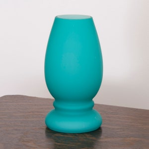 Green frosted Murano glass mushroom lamp by Giesse Milan, Made in Italy, vintage table lamp