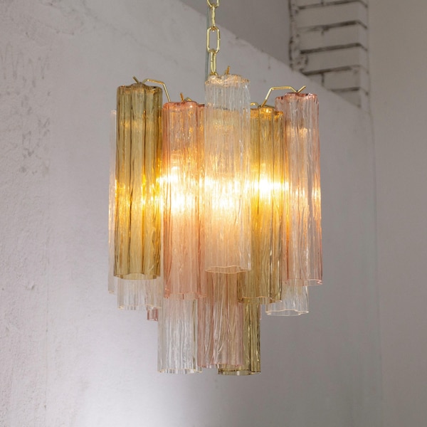 Italian chandelier Murano Ø35 cm - Multicolor Glass Hand-blown - Hanging lighting