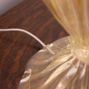 Lámparas de mesa Murano: Cristal transparente con pan de oro - Juego de dos imagen 11