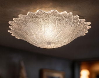 Lampada da soffitto italiana: originale in cristallo di Murano - realizzata artigianalmente